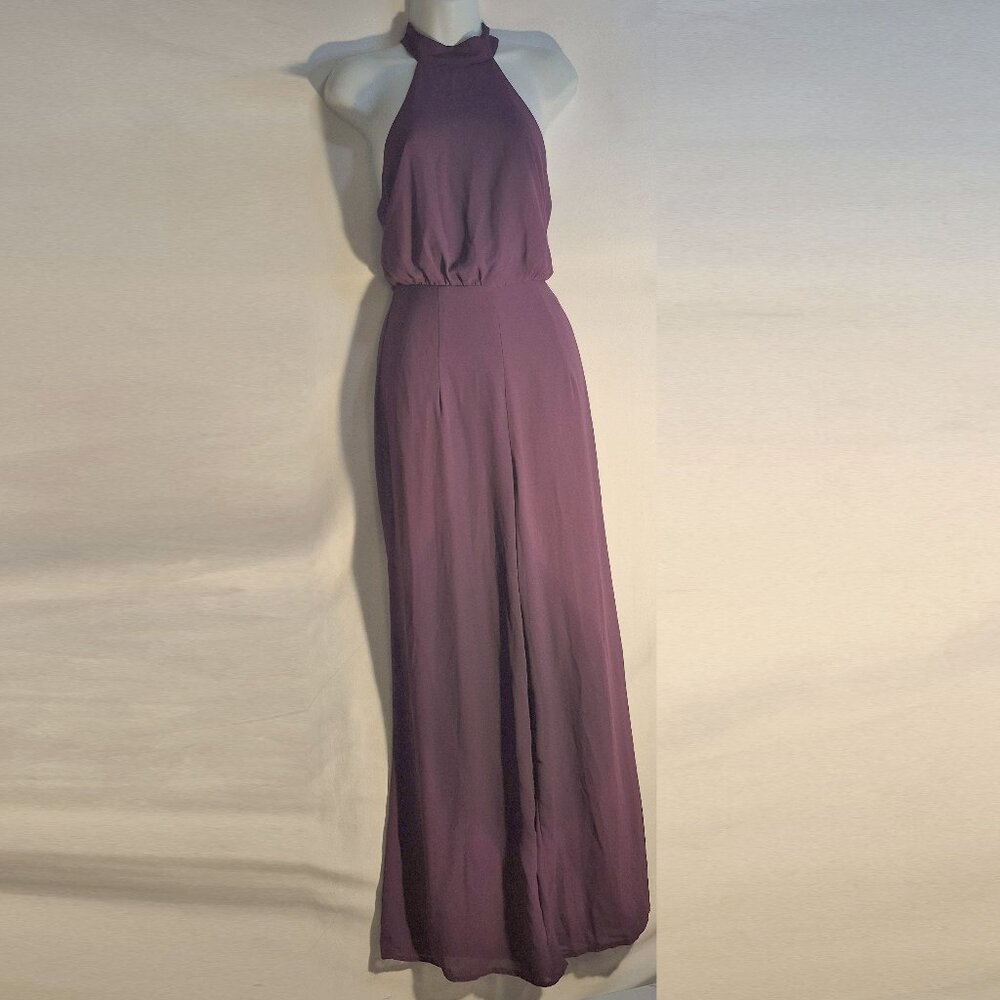 Lulu's sleeveless Jumpsuit, wide legs, Burgundy in size small